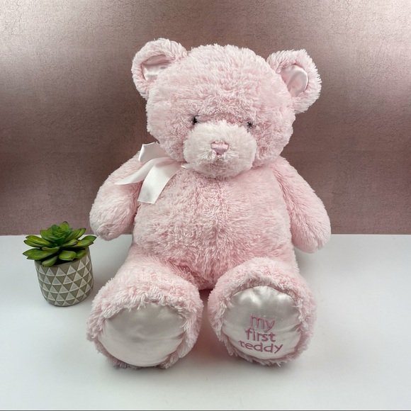 Baby Gund My First Teddy Bear Light Pink Plush Stuffed Animal - Picture 1 of 9
